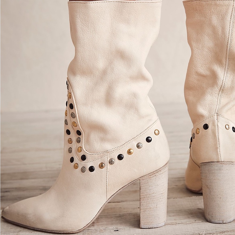 Studded dalota heel boots